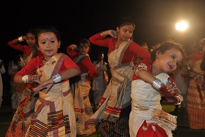 Presenting cultural programme during Kristi Kendra Bihu at Naharlagun on 1st May�2017.
